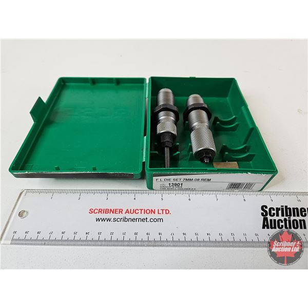 RCBS 7mm-08 Rem Full Length Die Set #13901 c/w Case