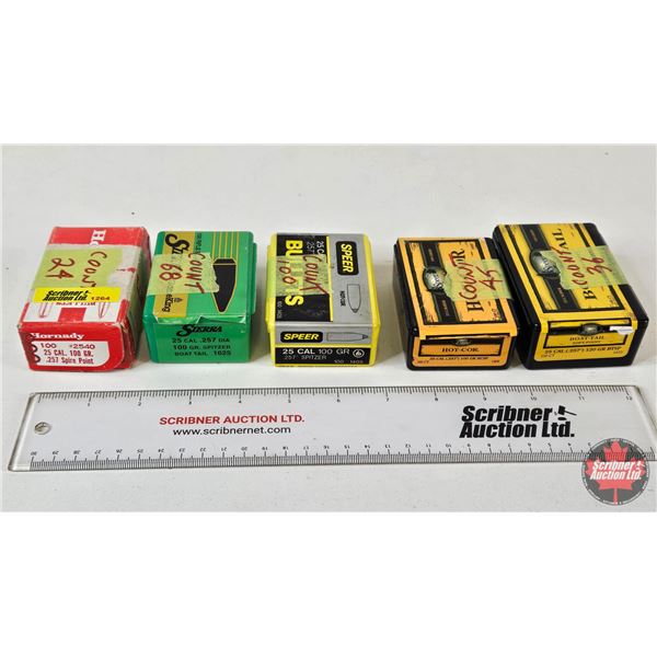 BULLETS : .25 Cal (.257) : Hornady, Sierra & Speer