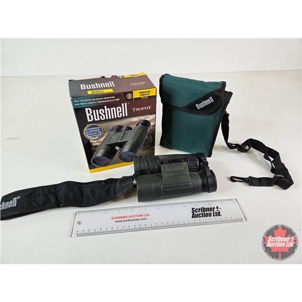 BINOCULARS : Bushnell Trophy 10x42 : c/w Case & Box