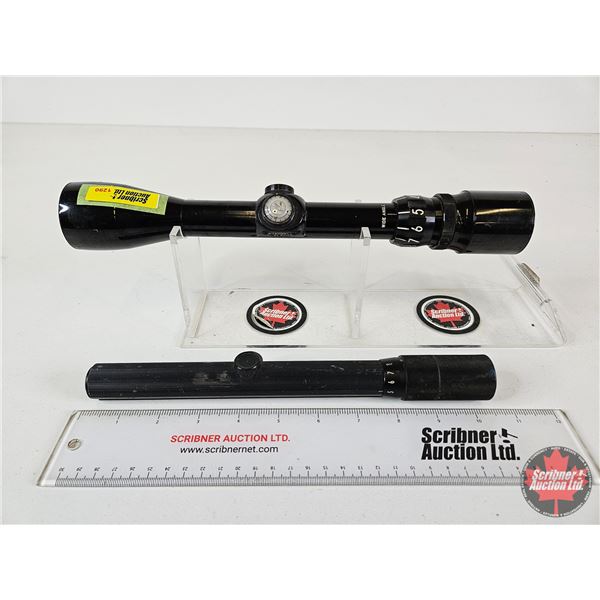 (2) Bushnell Scopes : 3-9x38 Wide Angle Banner : 3-8x20 Scopechief .22