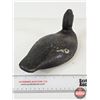 Image 6 : Wooden Duck Decoy (Consignor Tag: 1920s Working Blue Bill Drake : Tack Eyes)