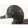 Image 9 : Wooden Duck Decoy (Consignor Tag: 1920s Working Blue Bill Drake : Tack Eyes)