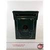Image 2 : Metal Ammo Storage Box : Green : Hinged Lid & Carry Handle