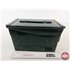 Image 5 : Metal Ammo Storage Box : Green : Hinged Lid & Carry Handle