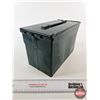 Image 6 : Metal Ammo Storage Box : Green : Hinged Lid & Carry Handle