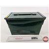 Image 7 : Metal Ammo Storage Box : Green : Hinged Lid & Carry Handle