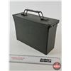 Image 5 : M19A1 Metal Ammo Storage Box : Olive Green : Hinged Lid & Carry Handle