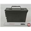 Image 6 : M19A1 Metal Ammo Storage Box : Olive Green : Hinged Lid & Carry Handle