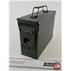 Image 7 : M19A1 Metal Ammo Storage Box : Olive Green : Hinged Lid & Carry Handle