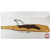 Image 1 : Soft Gun Case : Tan & Brown : Floral Tooled-Style Panels : Fleece Lined
