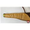 Image 2 : Soft Gun Case : Tan & Brown : Floral Tooled-Style Panels : Fleece Lined