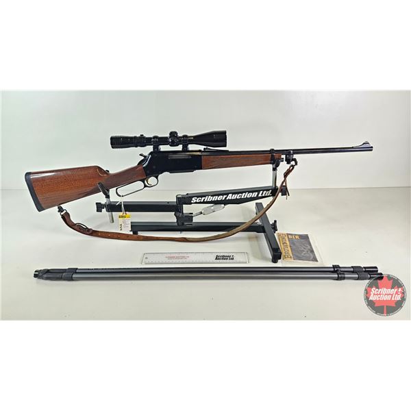RIFLE: Browning BLR LT WT : 243 Win Lever Action : c/w Scope & Leather Sling & Bi-Pod Stand