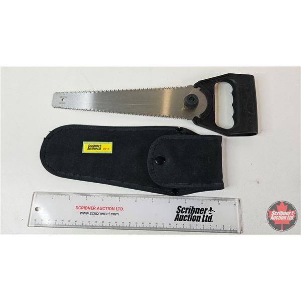 Uncle Mike's Wood & Bone Hunting Saw : c/w Belt Sheath