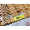 Image 4 : Pair Wooden Snowshoes : Rawhide Webbing : Leather Bindings