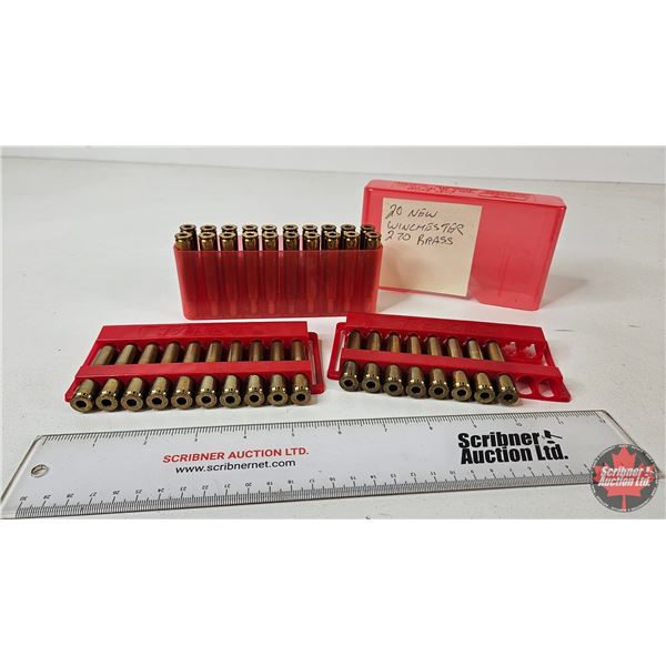 BRASS : .270 Win : 56 Cases : Winchester & Federal : c/w MTM Box & Trays