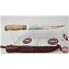Image 2 : J. Marttiini Fillet Knife : Finland : Wooden Handle : c/w Leather Sheath
