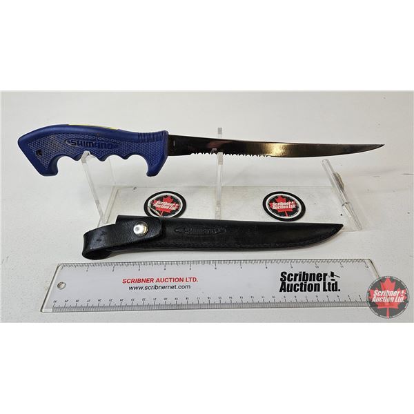 Shimano Titanium Fillet Knife : Partially Serrated Blade : c/w Sheath