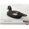 Image 8 : Wooden Duck Decoy (Consignor Tag: Blue Bill Hen Working Decoy : 1940s)