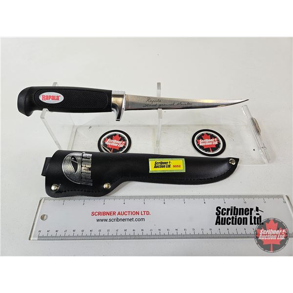 Rapala Fillet Knife : Hand Ground Stainless Blade : c/w Black Sheath
