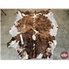 Image 2 : Hair On Cowhide Rug : Brindle Brown & White : Approx. 79 x 66 Inches