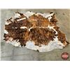Image 3 : Hair On Cowhide Rug : Brindle Brown & White : Approx. 79 x 66 Inches