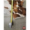 Image 6 : Hair On Cowhide Rug : Brindle Brown & White : Approx. 79 x 66 Inches