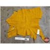 Image 1 : Tanned Moose Hide Piece : Golden Yellow