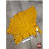 Image 2 : Tanned Moose Hide Piece : Golden Yellow
