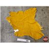 Image 1 : Tanned Moose Hide Piece : Golden Yellow