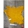 Image 2 : Tanned Moose Hide Piece : Golden Yellow