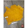 Image 2 : Tanned Moose Hide Piece : Golden Yellow : Approx. 42 x 35 Inches