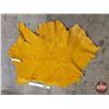 Image 3 : Tanned Moose Hide Piece : Golden Yellow : Approx. 42 x 35 Inches