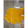 Image 6 : Tanned Moose Hide Piece : Golden Yellow : Approx. 42 x 35 Inches