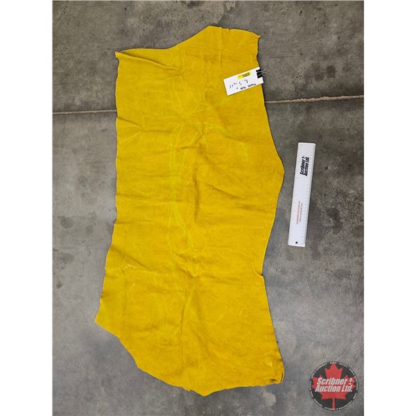 Tanned Moose Hide Piece : Yellow : Approx. 45 x 23 Inches