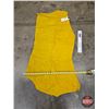 Image 6 : Tanned Moose Hide Piece : Yellow : Approx. 45 x 23 Inches