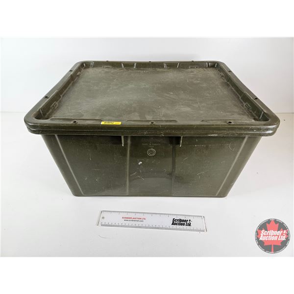 Scepter Olive Green Storage Tote : c/w Lid : Made in Canada