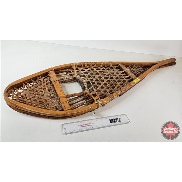 Pair of Gros Louis Wooden Snowshoes : Marked 14 x 48