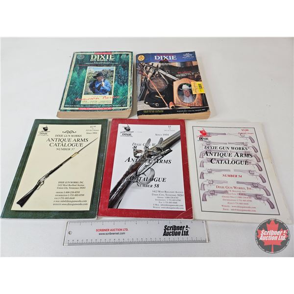 (5) Dixie Gun Works Catalogues : 1988 & 1994 : Antique Arms Nos. 54 : 57 : 58