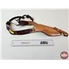 Image 2 : Leather Shoulder Holster : Tan & Burgundy : c/w Harness