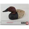 Image 1 : Wooden Duck Decoy (Consignor Tag: Canvasback Drake Working Decoy : 1950s)