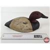 Image 6 : Wooden Duck Decoy (Consignor Tag: Canvasback Drake Working Decoy : 1950s)