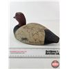 Image 9 : Wooden Duck Decoy (Consignor Tag: Canvasback Drake Working Decoy : 1950s)