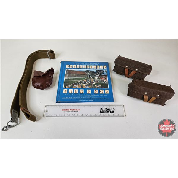 Battlefields Then & Now Book : c/w Pouches : Cleaning Accessories & Web Sling