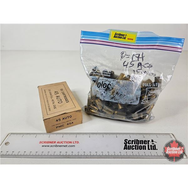 BRASS : .45 ACP / .45 Auto : Bag & Box of Fired Cases