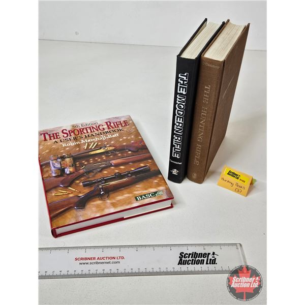 (3) Hardcover Rifle Books : The Hunting Rifle : The Modern Rifle : The Sporting Rifle