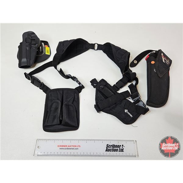 3 Holsters : Blackhawk CQC : Bianchi Ranger : Crosman Shoulder Holster
