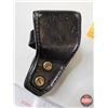 Image 5 : (2) Black Leather Holsters : Belt Loop & Belt Slot Styles