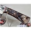 Image 6 : Cleaver Knife (Consignor Tag: Damascus Cleaver : 7 in. Blade : Micarta Handle : Leather + Cowhide Sh