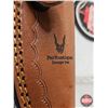 Image 6 : FerRustique Skinner Knife : Patterned Handle : c/w Leather Sheath