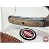 Image 7 : FerRustique Ulu Knife : Laminated Handle : c/w Leather Sheath